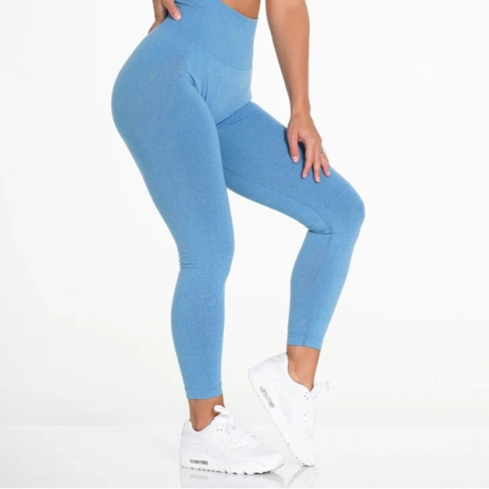 NVGTN Sky Blue High-Waisted Leggings - Picture 2 of 4